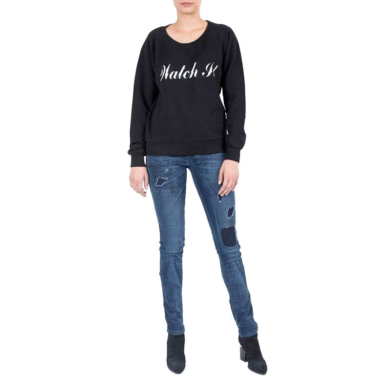 DIESEL GRUPEE NE 0675Z Womens Denim Jeans Stretchy Slim Fit Blue Sweat Jogg Pant