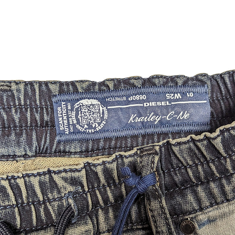 DIESEL KRAILEY NE 0680P Womens Jeans Slim Fit Skinny Leg Sweat Denim Jogg Pants