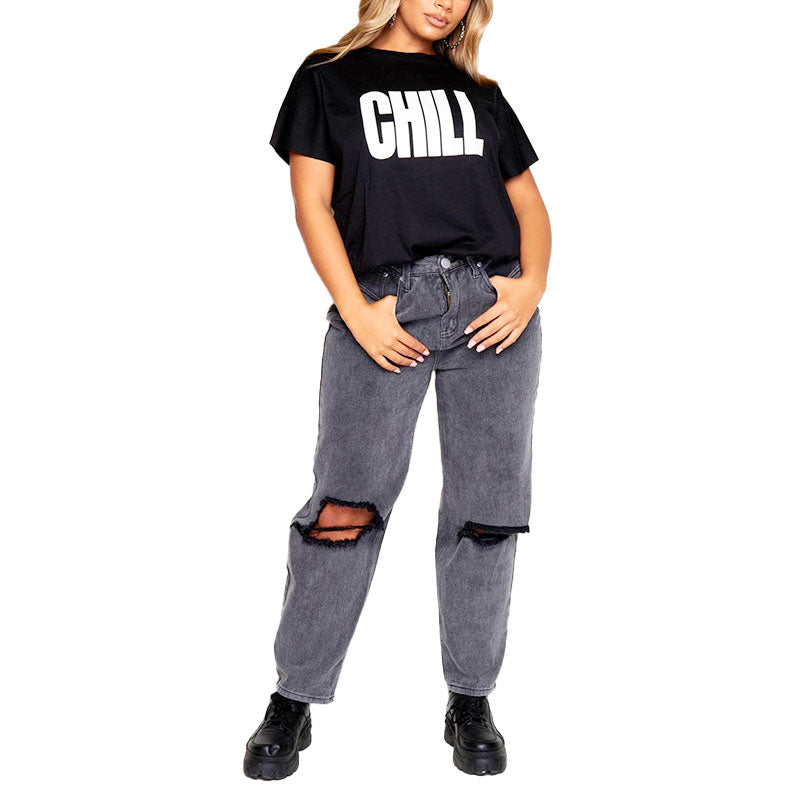 DIESEL T HANNA BB Womens Crew Neck T Shirt Short Sleeve Casual Summer Black Tops