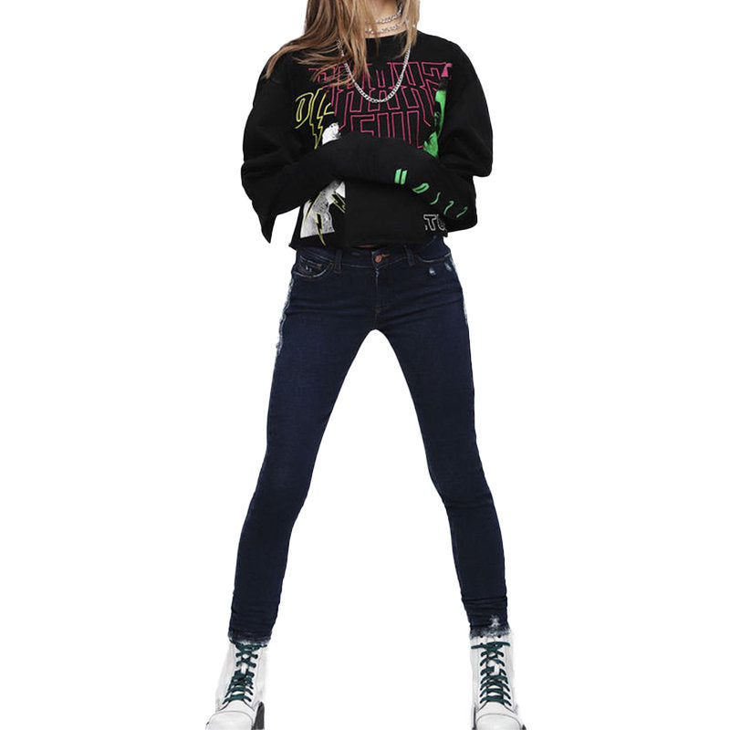 DIESEL Slandy 084ZA Womens Jeans Denim Slim Fit Skinny Leg Stretch Jogg Pant NEW