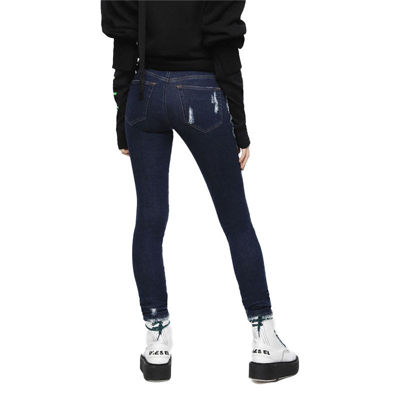 DIESEL Slandy 084ZA Womens Jeans Denim Slim Fit Skinny Leg Stretch Jogg Pant NEW