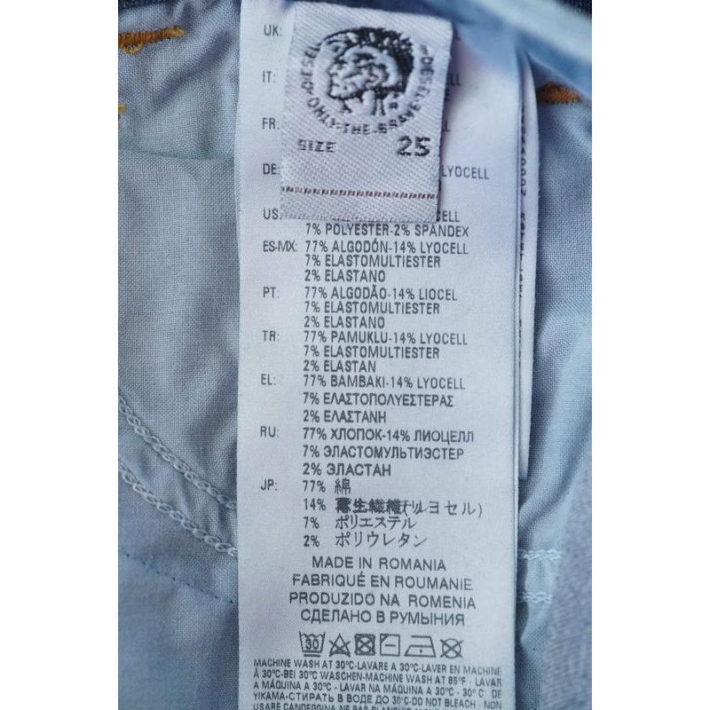 DIESEL Slandy LOW 084UF Womens Jeans Denim Slim Fit Skinny Distressed Jogg Pants