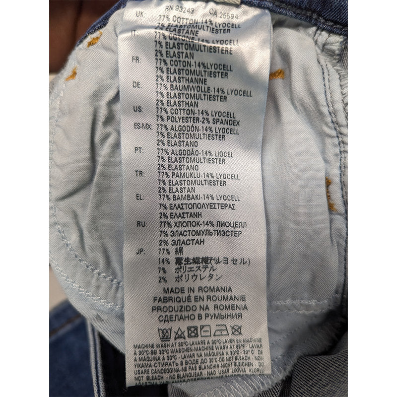 DIESEL Slandy LOW 084UF Womens Jeans Denim Slim Fit Skinny Distressed Jogg Pants