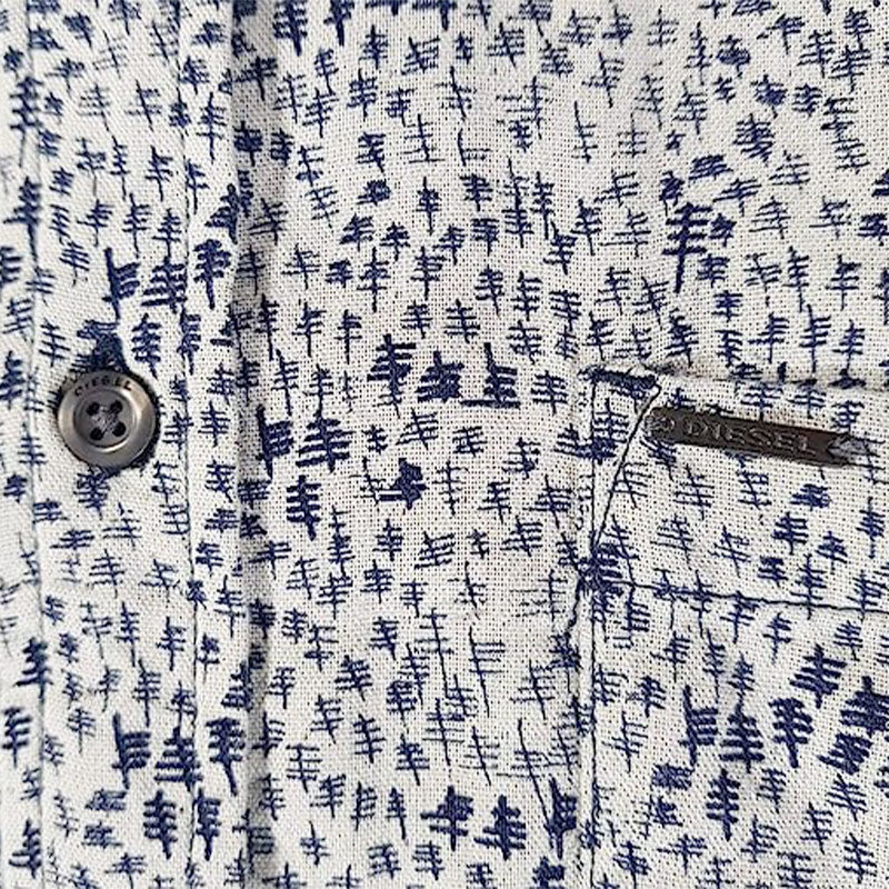 DIESEL S FILTY 0NANE Mens Shirt Long Sleeve Regular Fit Soft Cotton Camicia NEW