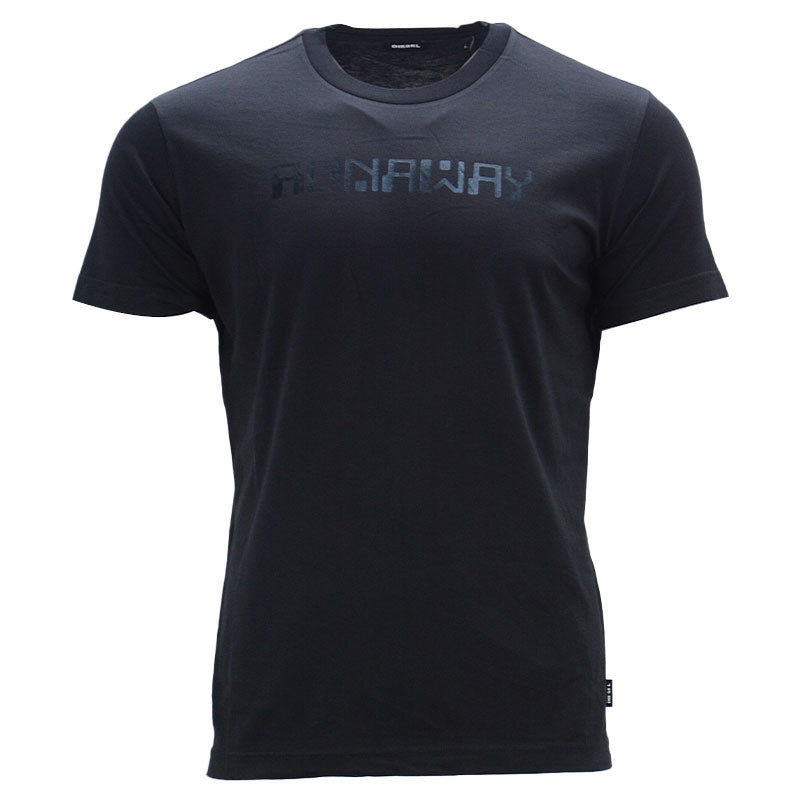 DIESEL T JUST ZD 900 Mens Printed T Shirts Crew Neck Casual Summer Black Tee New