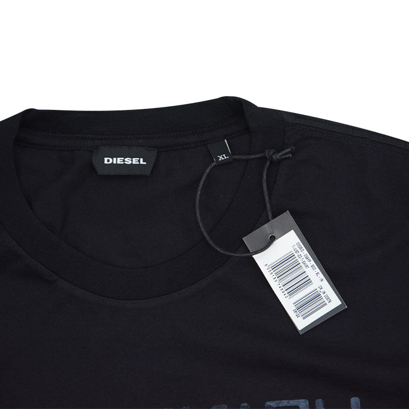 DIESEL T JUST ZD 900 Mens Printed T Shirts Crew Neck Casual Summer Black Tee New