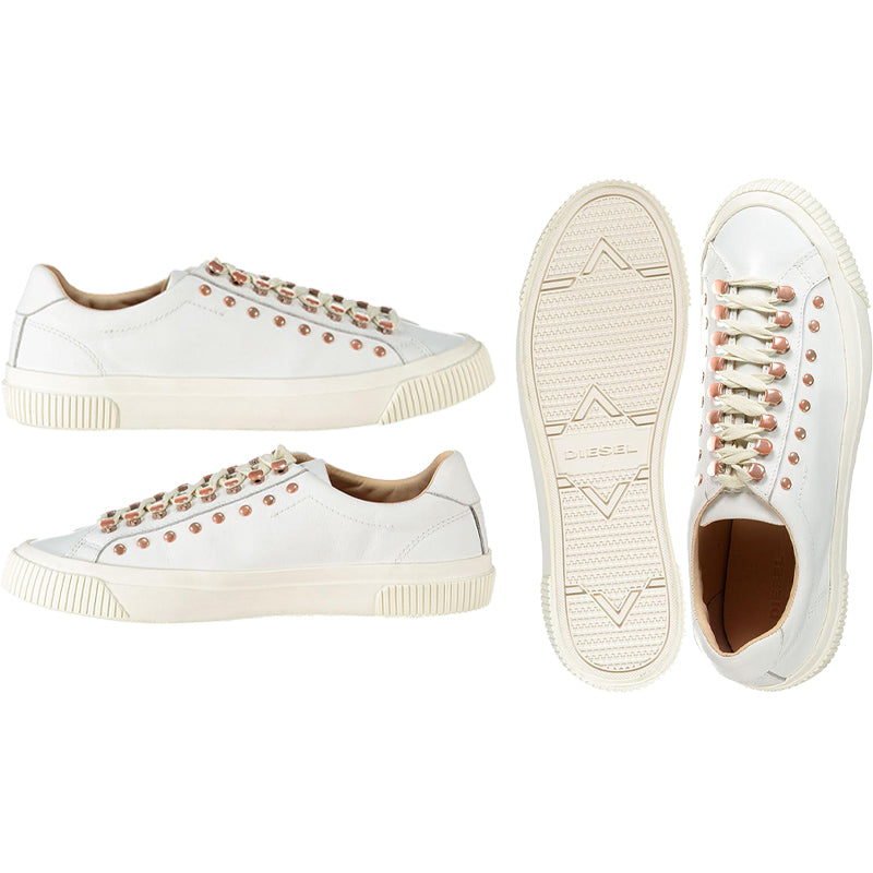 DIESEL S-MUSTAVE Womens Trainers Lace Up Casual Denim Sneakers Gym Shoes NEW