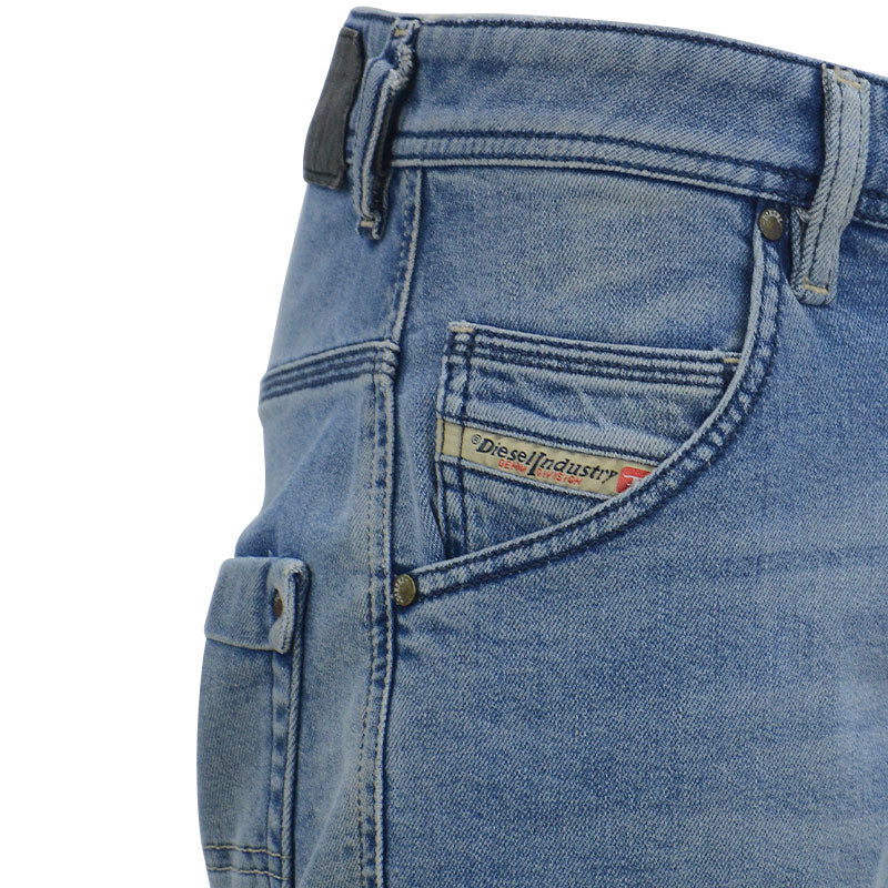 DIESEL KROSHORT R025F Mens Denim Shorts Casual Summer Beach Half Pants Blue W30