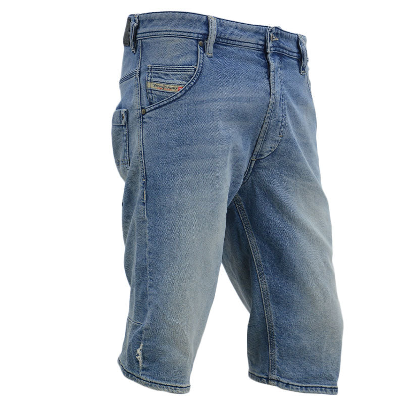 DIESEL KROSHORT R025F Mens Denim Shorts Casual Summer Beach Half Pants Blue W30