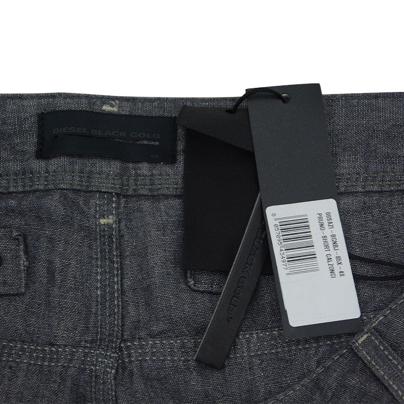 DIESEL PRUNO BGNBJ Mens Chino Shorts Casual Cotton Summer Beachwear Charcoal NEW