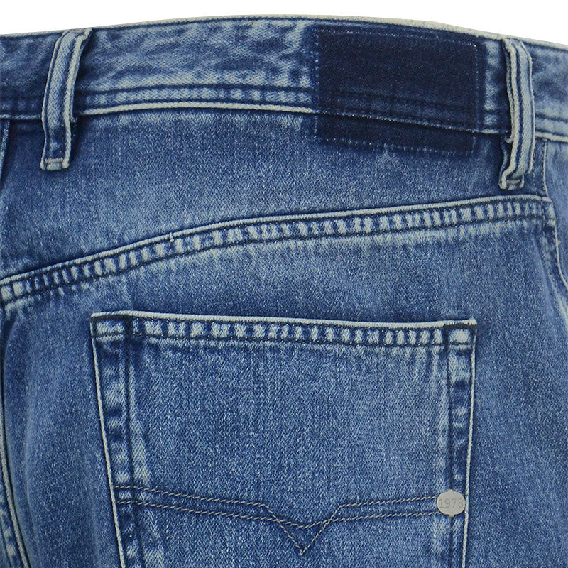 DIESEL D OLIVER 084EF Mens Denim Shorts Wide Leg Cotton Summer Casual Half Pants