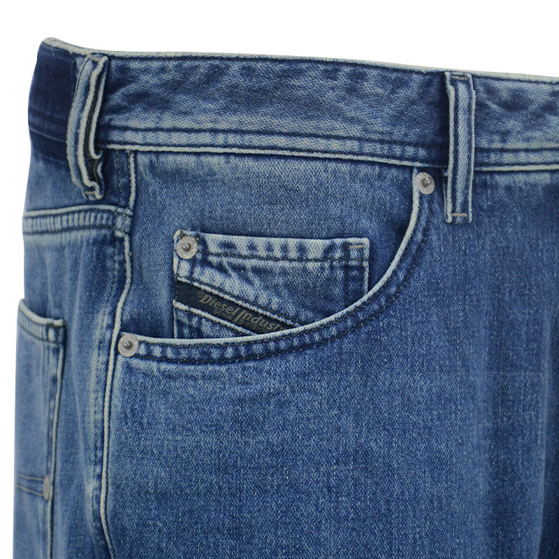 DIESEL D OLIVER 084EF Mens Denim Shorts Wide Leg Cotton Summer Casual Half Pants