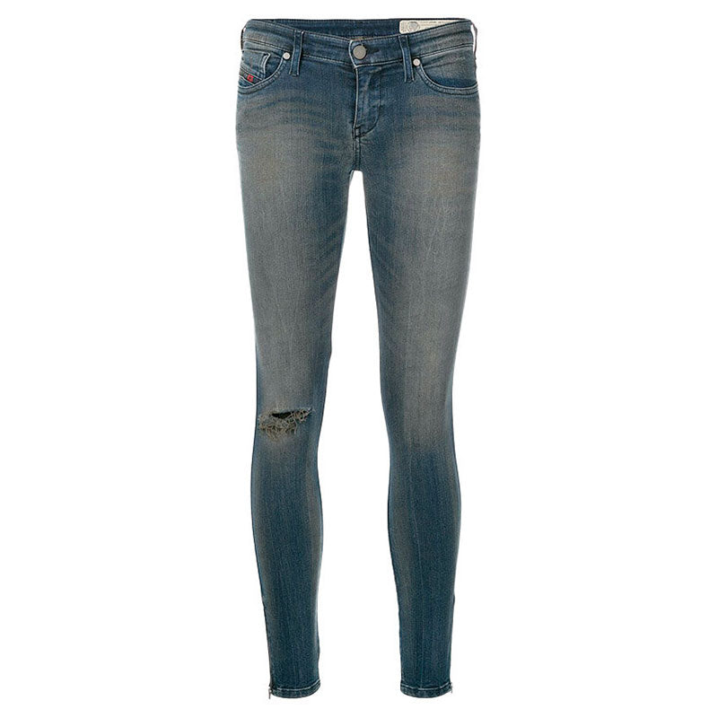 DIESEL SKINZEE LOW ZIP 084XF Womens Jeans Super Slim Fit Low Waist Skinny Pants