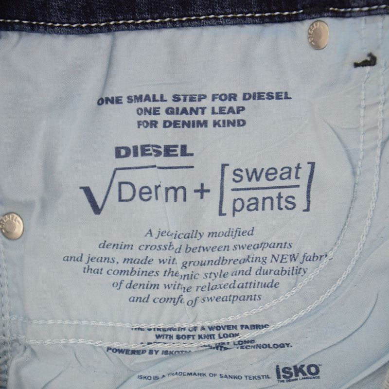DIESEL GRUPEE NE 0607U Womens Jeans Tapered Leg Stretchy Casual Jogg Denim Pants