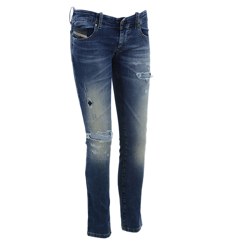 DIESEL GRUPEE NE 0607U Womens Jeans Tapered Leg Stretchy Casual Jogg Denim Pants