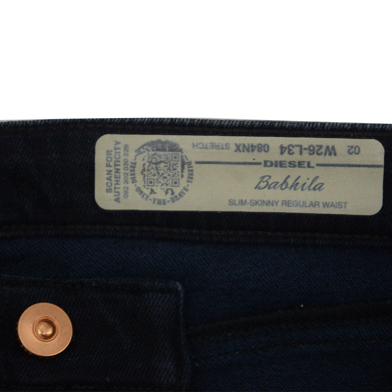 DIESEL BABHILA 084NX Womens Denim Jeans Slim Fit Skinny Leg Stretch Pant NEW