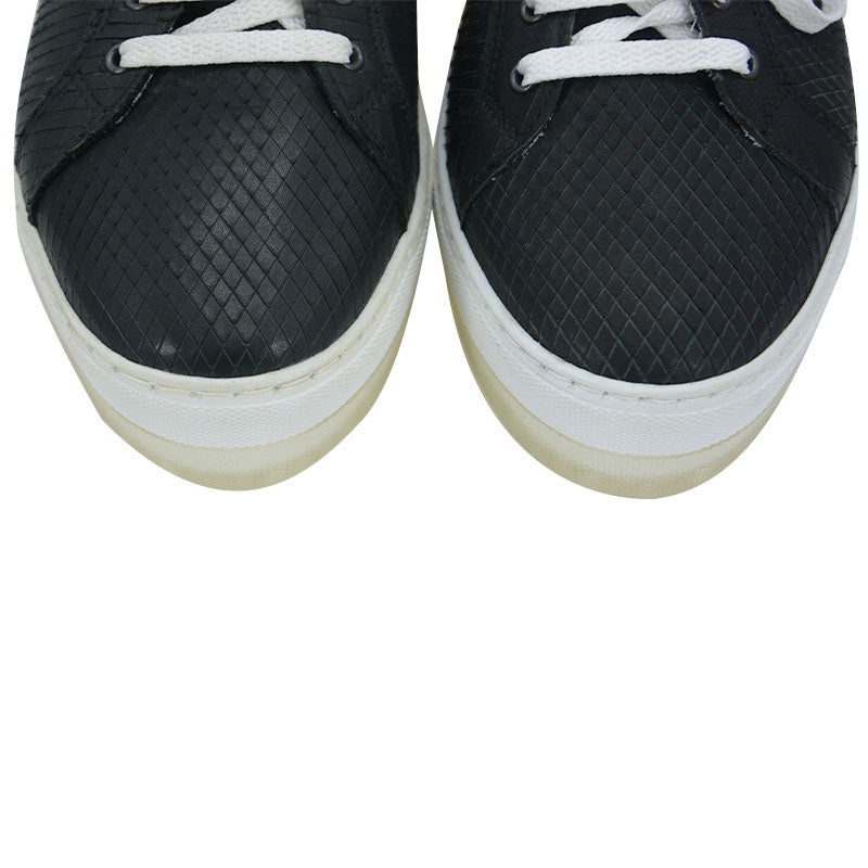 DIESEL Lenglas S Andyes P0815 Womens Leather Trainers Lace Up Black Sneakers NEW