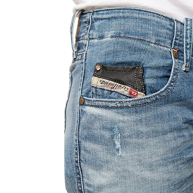 DIESEL GRUPEE 0609N Womens Denim Jeans Regular Slim Fit Stretchy Blue Pants W29