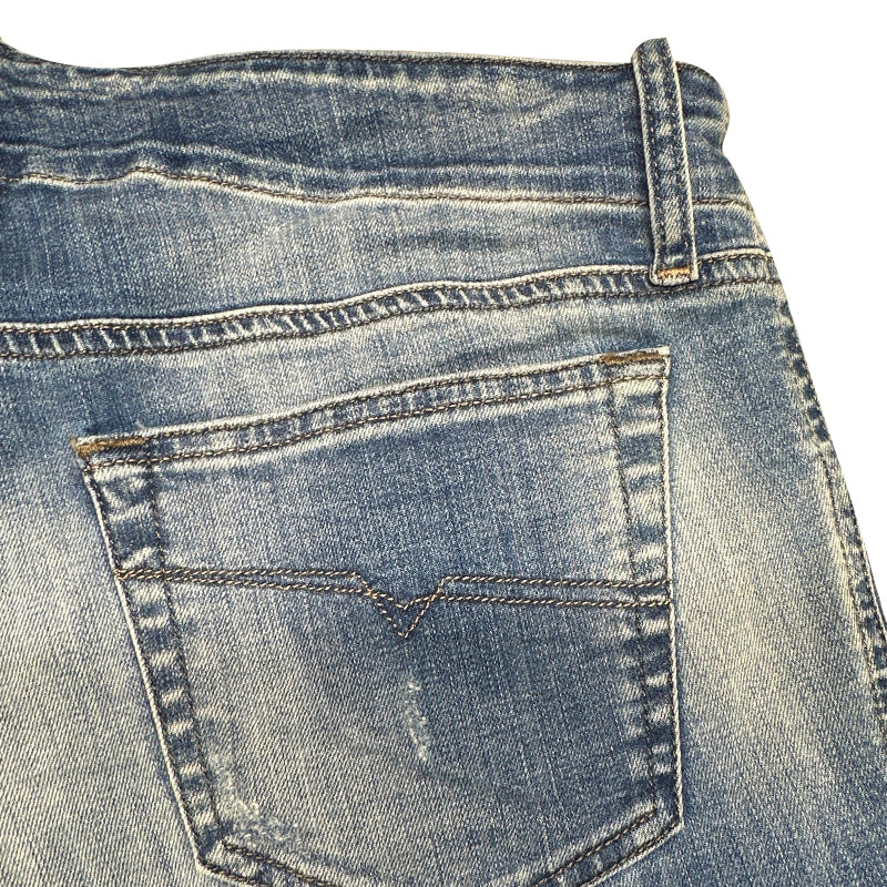 DIESEL GRUPEE 0609N Womens Denim Jeans Regular Slim Fit Stretchy Blue Pants W29