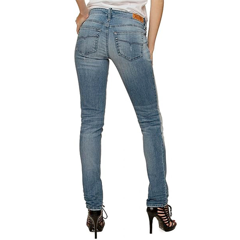 DIESEL GRUPEE 0609N Womens Denim Jeans Regular Slim Fit Stretchy Blue Pants W29