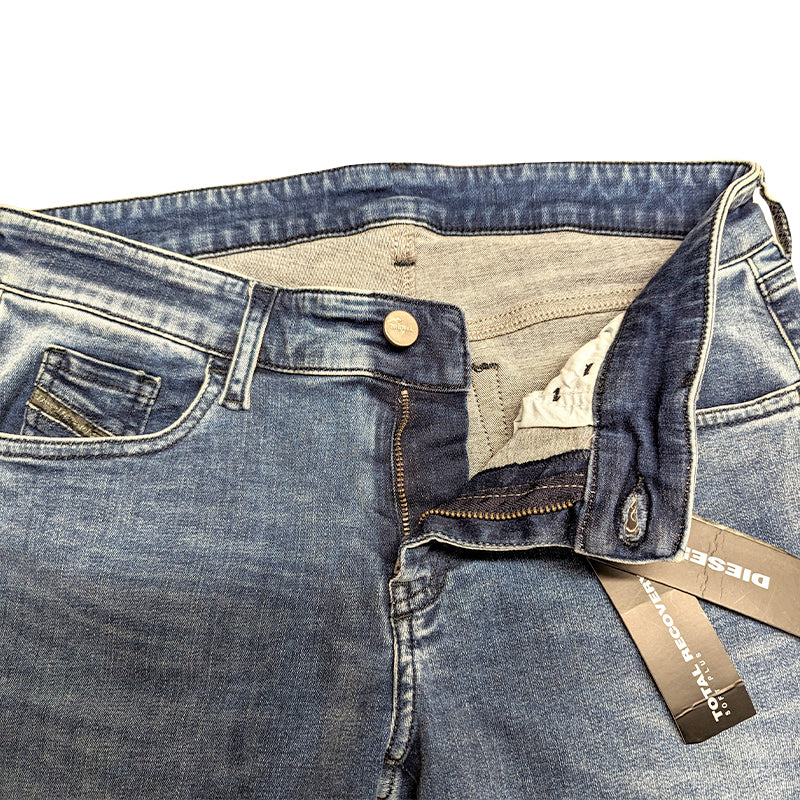 DIESEL SLANDY 084NM Womens Jeans Regular Slim Fit Stretchy Denim Blue Pants W29