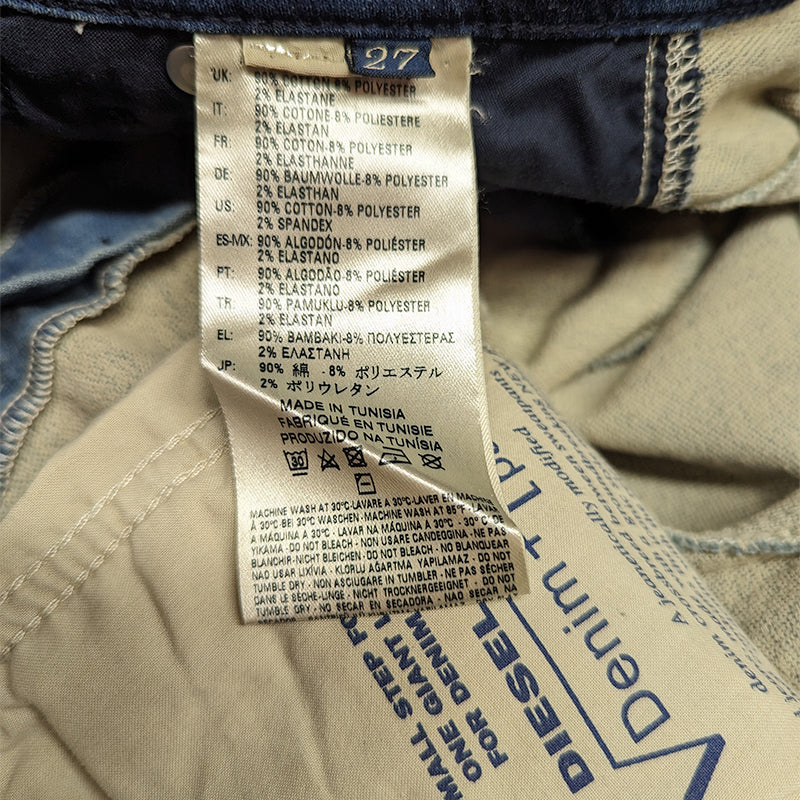 DIESEL FAYZA NE 0665R Womens Jeans Regular Fit Straight Leg Denim Sweat Pant W27