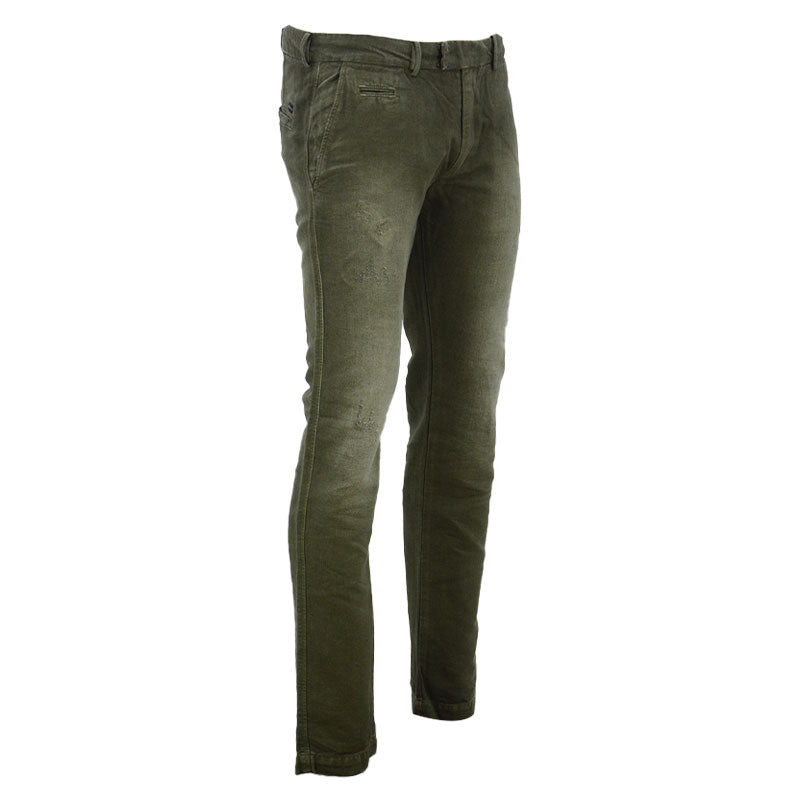 DIESEL CHI TIGHT 0836D Mens Denim Jeans Regular Fit Distress Casual Olive Pants