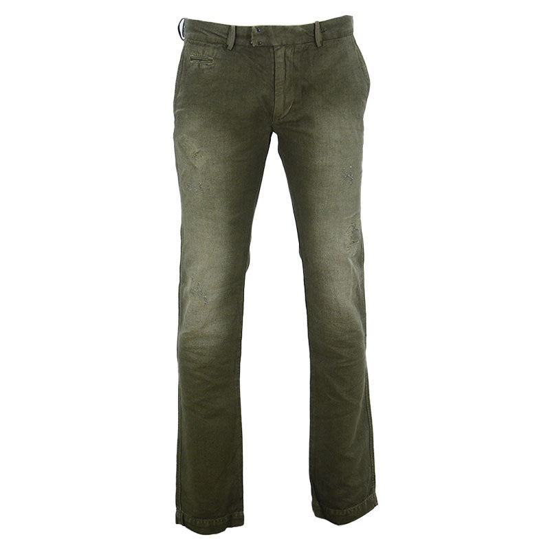 DIESEL CHI TIGHT 0836D Mens Denim Jeans Regular Fit Distress Casual Olive Pants