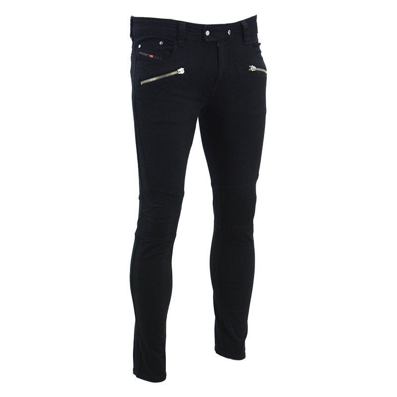 DIESEL P-JAGGER 0NAHC Mens Denim Jeans Slim Fit Black Casual Cotton Trousers NEW