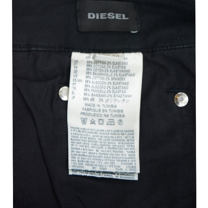 DIESEL P-JAGGER 0NAHC Mens Denim Jeans Slim Fit Black Casual Cotton Trousers NEW