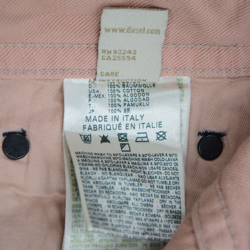 DIESEL THAVAR 0801D Mens Denim Jeans Regular Fit Trouser Casual Light Pink Pants