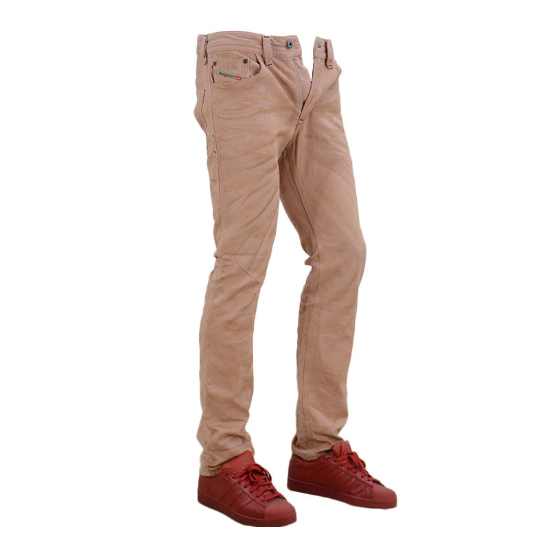 DIESEL THAVAR 0801D Mens Denim Jeans Regular Fit Trouser Casual Light Pink Pants
