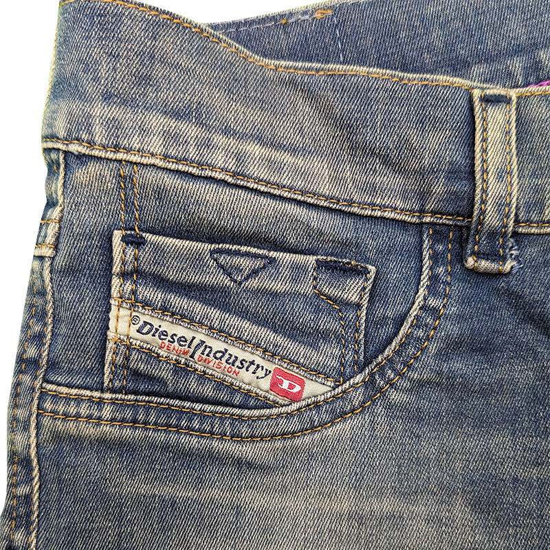 DIESEL Livier 0822L Womens Denim Jeans Tapered Leg Stretch Slim Fit Casual Pants