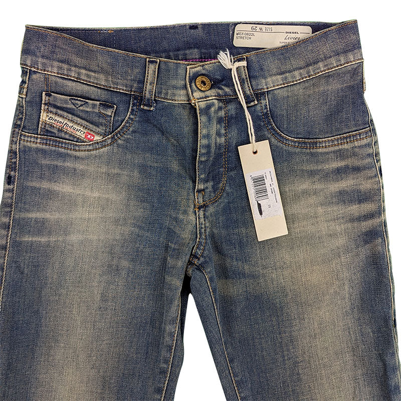 DIESEL Livier 0822L Womens Denim Jeans Tapered Leg Stretch Slim Fit Casual Pants