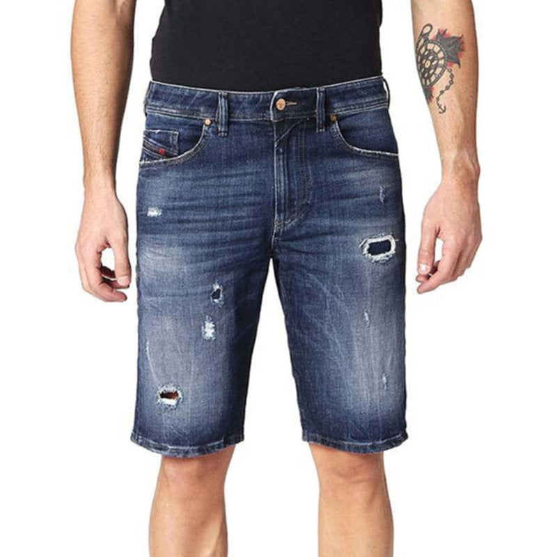 DIESEL BUSTSHORT 084QT Mens Denim Shorts DNA Stretch Casual Summer Half Pant W32