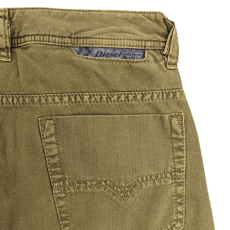 DIESEL SAFADO 0834J Mens Denim Jeans Straight Leg Cotton Casual Pants Beige NEW