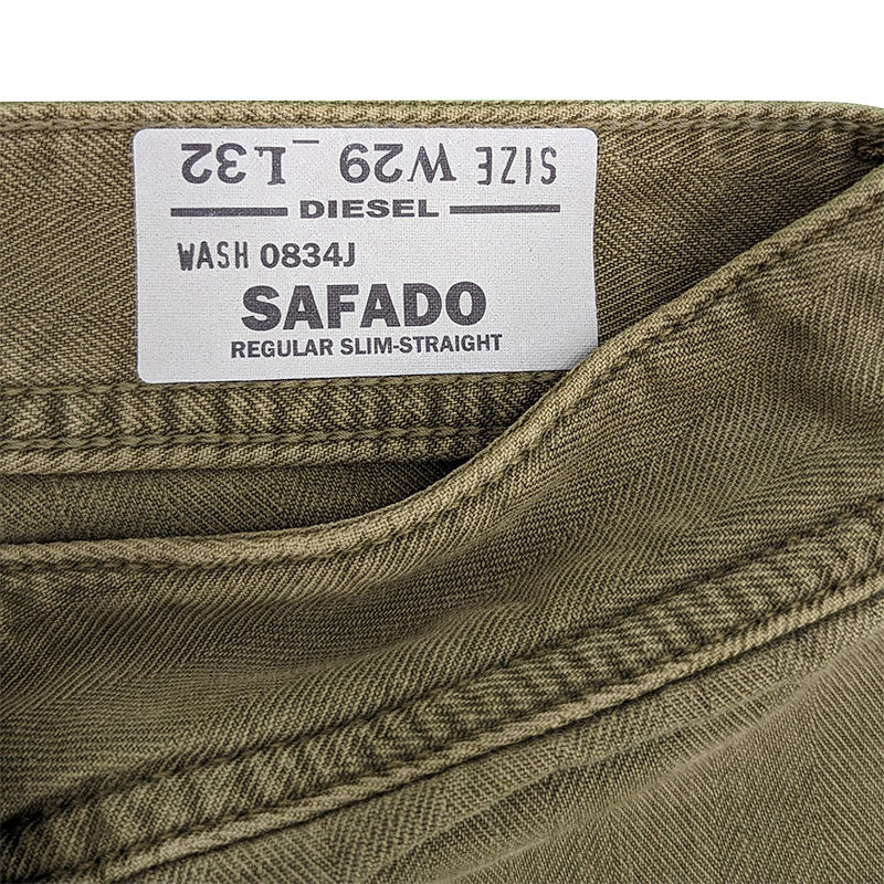 DIESEL SAFADO 0834J Mens Denim Jeans Straight Leg Cotton Casual Pants Beige NEW