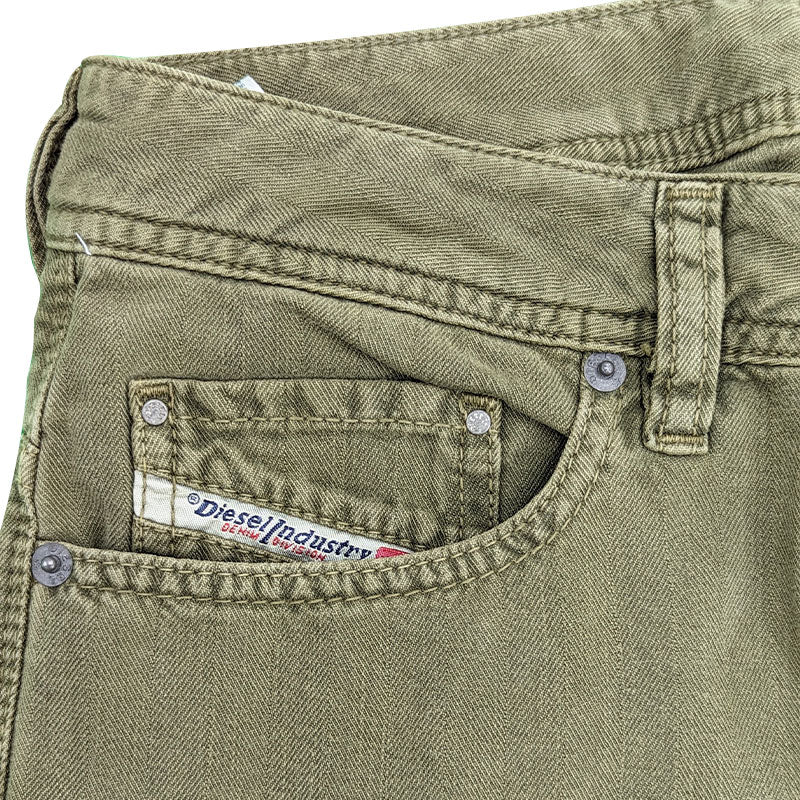 DIESEL SAFADO 0834J Mens Denim Jeans Straight Leg Cotton Casual Pants Beige NEW