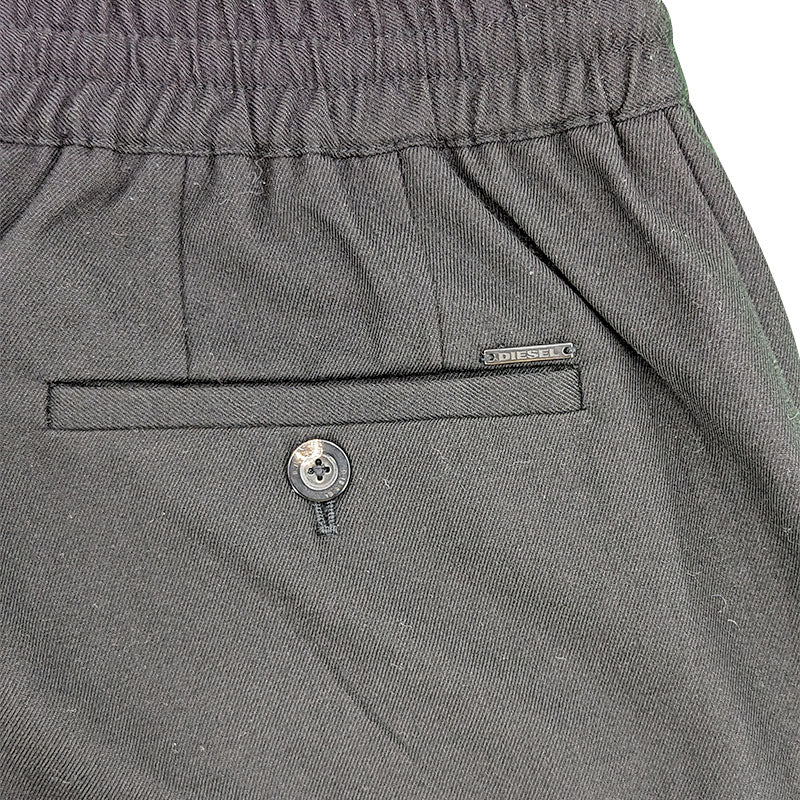 DIESEL P GESS 0GAGP Mens Trousers Regular Fit Casual Lightweight Black Pants W32