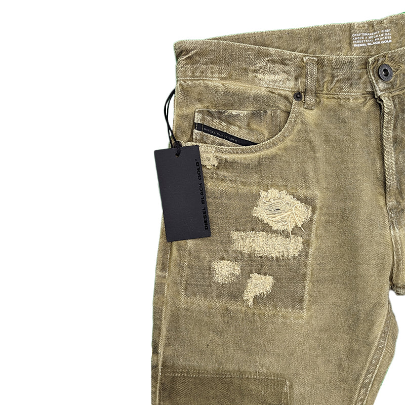 DIESEL BLACK GOLD BG8U8 Mens Denim Jeans Slim Fit Distressed Casual Cotton Pants