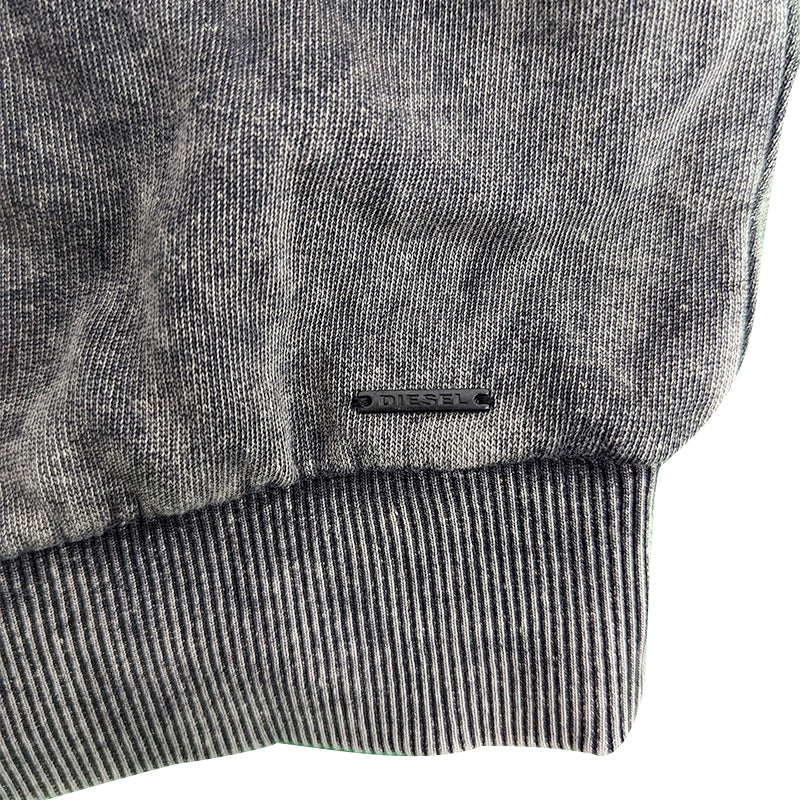 DIESEL Mens Sweatshirts Charcoal Long Sleeve Round Neck Pullover Casual Tops NEW