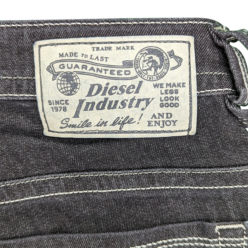 DIESEL THAVAR R00G5 Mens Denim Jeans Regular Fit Stretch Casual Pants Black NEW