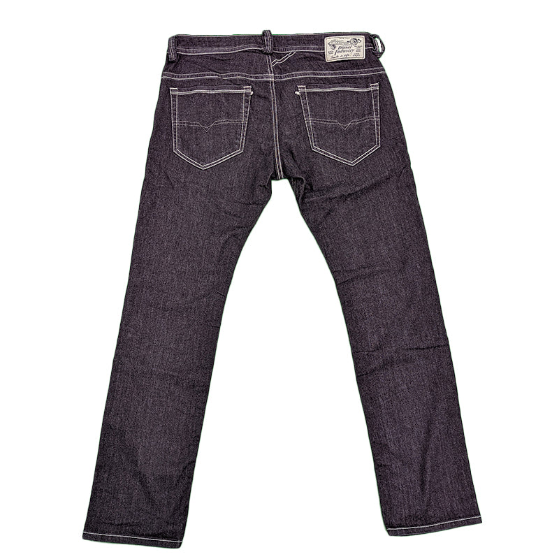 DIESEL THAVAR R00G5 Mens Denim Jeans Regular Fit Stretch Casual Pants Black NEW