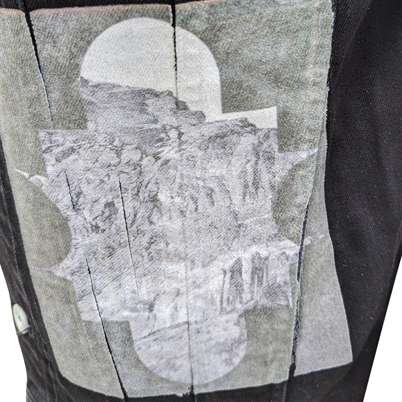 DIESEL Mens Denim Vest Ripped Sleeveless Trucker Biker Jacket Gilet Waistcoat S