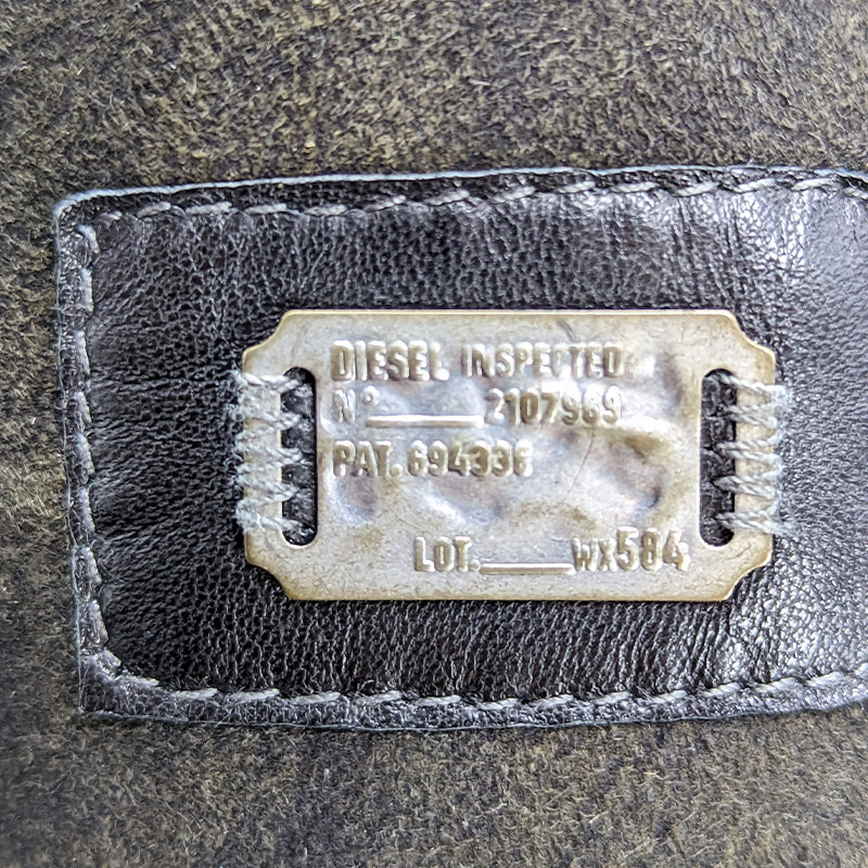 DIESEL Mens Fur Leather Jackets Fleece Sherpa Lined Collared Warm Winter Outwear