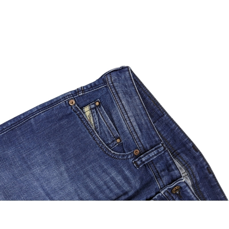 DIESEL SAFADO R1T88 Mens Denim Jeans Regular Slim Fit Straight Casual Blue Pants