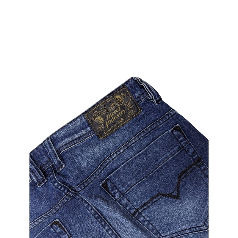 DIESEL SAFADO R1T88 Mens Denim Jeans Regular Slim Fit Straight Casual Blue Pants