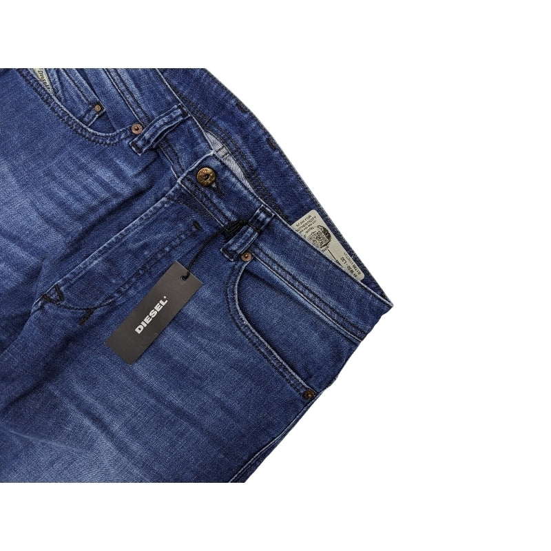 DIESEL SAFADO R1T88 Mens Denim Jeans Regular Slim Fit Straight Casual Blue Pants