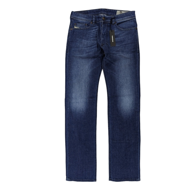 DIESEL SAFADO R1T88 Mens Denim Jeans Regular Slim Fit Straight Casual Blue Pants