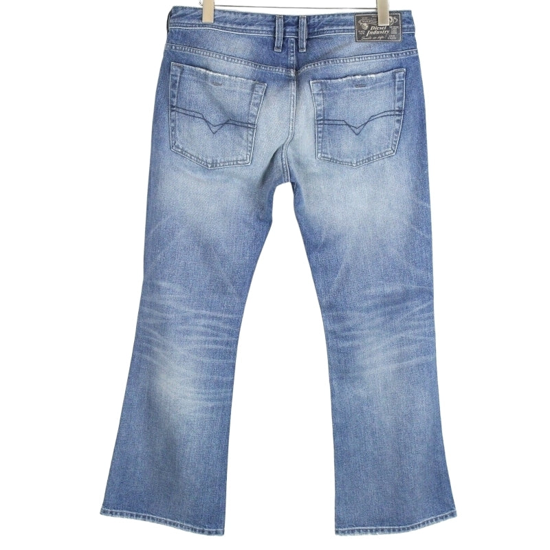 DIESEL ZATHAN 0RZ49 Mens Denim Jeans Regular Bootcut Fit Blue Casual Pants W40